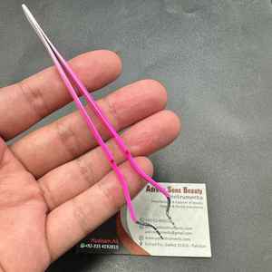 Pince à épiler pour cils en acier inoxydable de haute qualité, conçue avec précision, durable, pointe aiguë, antistatique ASB - Product Image 2