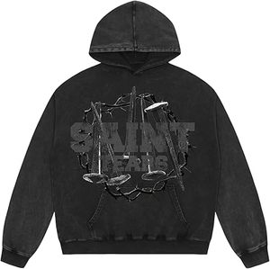 Vêtements de sport pour hommes en laine mérinos 100% - Pulls avec poches kangourou - Sweats à capuche confortables en polaire - Sweatshirts à col rond personnalisés - Vente en gros - Product Image 5