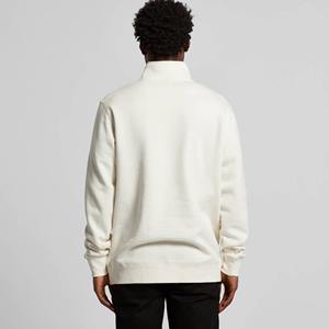 เสื้อฮู้ดแขนยาวแบบซิปครึ่งแขนผ้าคอตตอนแท้350/400 GSM สีพื้นออกแบบได้ตามที่ต้องการ - Product Image 6