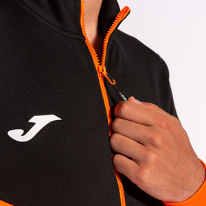 Conjunto de Sudadera con Capucha Naranja de Alta Calidad al por Mayor, Pantalones Deportivos con Cremallera, Traje Deportivo Personalizado con Logotipo, Sudadera Sólida para Mujer - Product Image 3