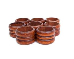 Anneaux de serviette en bois en gros, design classique ici - Artisan indien - Produit écologique - Product Image 3