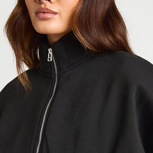 Sweat-shirt pour femme à manches longues, couleur unie, finition propre, vêtement pour femme, coupe confortable, prix d'usine - Product Image 2