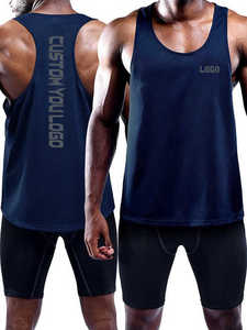 Wholesale Custom Blank <b>Crop</b> <b>Tops</b> for <b>Men</b> Quick Dry Breathable Knitted Stringer Tank <b>Top</b> for Muscle Fitness Gym Use - Product Image 2