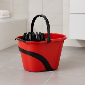 Ensemble complet de 6 pièces pour serpillière en plastique PP écologique, avec essoreuse à poignée moderne, capacité 6L, durable, pour le nettoyage des sols et l'organisation - Product Image 5