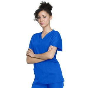 Uniformes de Hospital elásticos transpirables antiarrugas, Jogger de manga corta, uniformes de Enfermería de secado rápido, conjuntos apilados con volantes para mujer - Product Image 1