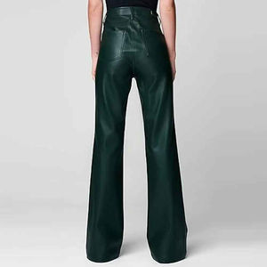 Pantalones de cuero de mujer de alta calidad cómodos a un precio razonable para el invierno plano logotipo personalizado SERVICIOS DE OEM al por mayor - Product Image 6