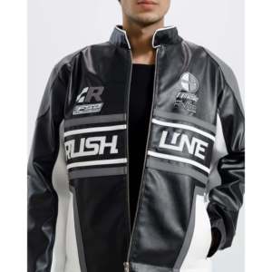 Blouson de motard en similicuir d'agneau véritable, col montant, fermeture éclair, teinture unie, réversible, imperméable, taille XS - Product Image 6