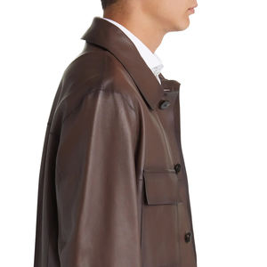 Chaqueta de Cuero para Hombre, Primavera y Otoño 2025, Alta Calidad, Personalizada, Directamente de Fábrica, Ropa al por Mayor - Product Image 6