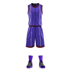 Maillots d'uniformes d'équipe professionnelle de vêtements de basket-ball respirants personnalisés de haute qualité 100% polyester sans manches - Product Image 1