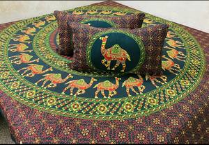 Funda nórdica Queen completa con diseño impreso de sábana india de trabajo de hilo para uso doméstico Idea de regalo perfecta - Product Image 5