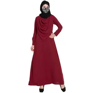 Yüksek kaliteli islam giyim özelleştirilmiş kumaş müslüman elbise kadınlar Abaya artı boyutu müslüman elbiseleri