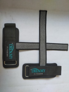 Sangles de poignet de levage réglables de qualité supérieure Sangles d'haltérophilie avec anneau pour le levage de terre Musculation Powerlifting - Product Image 5