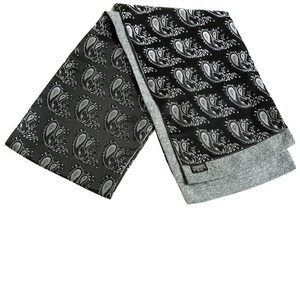 Gold Silver Black Designer Jacquard <b>Men's</b> Customized <b>Man</b> Made <b>Silk</b> <b>Scarf</b> Ready Stock Double Layer Two Faced <b>Scarf</b> for Winter - Product Image 1