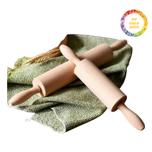 Rouleau à pâtisserie miniature en bois écologique personnalisé en gros, jouet éducatif de cuisine Montessori de haute qualité pour enfants, planche à pâtisserie - Product Image 1