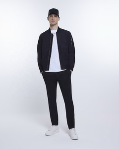 Chaqueta de bombardero con cremallera personalizable de alta calidad para hombre nueva chaqueta de invierno negra de servicio OEM de moda - Product Image 2