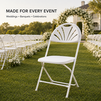 Chaise pliante en plastique pour événements extérieurs, fournie par le fabricant