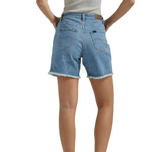 Pakistan Made Cheap Price Color Contrast Shorts For Women Summer Women's Shorts High Quality Comfortable <b>Jeans</b> Shorts for Women - Product Image 3