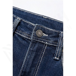 Service OEM Pantalons en jean sur mesure pour hommes Stretch Style unique Jeans Coupe ajustée Droite Business Formelle Casual Pantalons personnalisés - Product Image 4