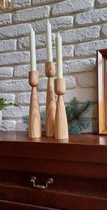 ชุดเชิงเทียนไม้มะม่วง3สีแบบทำมือ - Product Image 5