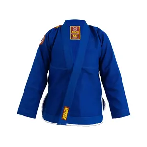 Jiu Jitsu Uniform Blue Custom Logo Design bjj shoyoroll ap MMA Uniform High Performance Pearl Weave Durable Bjj Kimono