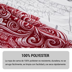 Juego de 3 Piezas de Funda de Edredón 100% con Sábana Ajustable y Funda de Almohada, Ropa de Cama de Lujo - Product Image 5