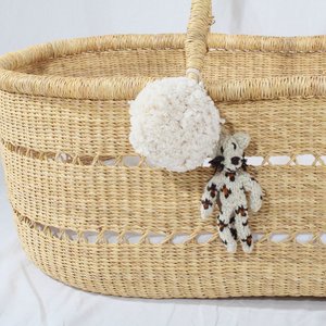 Vente en gros de panier à langer pour bébé jonc de mer lit pour bébé panier à langer vintage pour la décoration intérieure fait à la main au Vietnam - Product Image 5