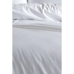 Ensemble de housse de couette double en coton satiné rayé de la série Varol Risus pour usage domestique, tissé dans un style simple - Product Image 2