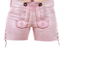 Fabricación de fábrica Sheep Nappa Bavarian Short Custom Lederhosen Shorts Mujeres Hecho en Pakistán - Product Image 6