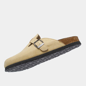Sandalias Zuecos Unisex Color Beige con Suela de Corcho, Diseño Minimalista, Vietnam - Product Image 5
