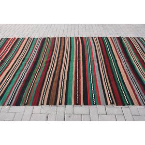 Handmade <b>Traditional</b> Brown Black 6 X 11.3ft Wool <b>Rug</b> Patchwork Rectangle Turkish <b>Rugs</b> for Living New Latex Hallway Bedside <b>Rug</b> - Product Image 3