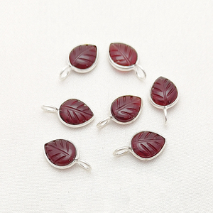 925 argent bijoux fins pendentifs avec or Vermeil à la main grenat pierres précieuses feuille sculpture bricolage artisanat bijoux fournitures breloques - Product Image 1