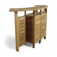 Zeitgenössisches Massives Teakholz-Esstisch- und Bar-Set mit Naturkante, klappbar, für Zuhause, Bar, Außenbereich, Restaurant, Hotel, Küche, Outdoor, Einkaufszentrum, Wohnbereich
