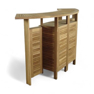 Juego de barra plegable de madera de teca moderna para comedor, para restaurante, Hotel, cocina, bistró al aire libre, muebles elegantes - Product Image 4