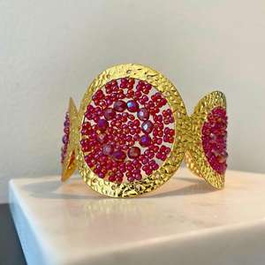 Brass Bangles <b>Cuffs</b> and for <b>Fashion</b> Jewelry Glass Beads <b>Cuff</b> Made From India & by HFCRAFT - Product Image 2