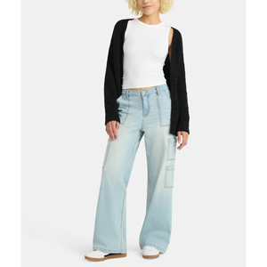 Pantalones Cargo de Pierna Recta y Corte Holgado para Mujer, Cómodos para Uso Diario - Product Image 1