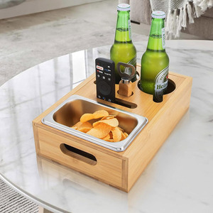 Canapé Bar Snack Box, Canapé Bar Canapé Plateau Canapé Butler Canapé Butler 1 Snack Bowl 2 Porte-Bouteilles avec Ouvre-Bouteille - Product Image 1