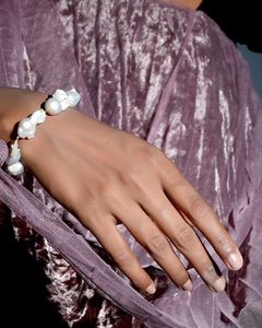 100% naturel perle baroque d'eau douce tissé à la main taille réglable bracelet de haute qualité à la mode plaqué or laiton mode - Product Image 2