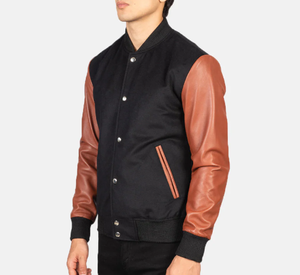 Premium <b>Men's</b> Leather Varsity <b>Jacket</b> Customizable Design for Classic Style <b>Men's</b> <b>Jackets</b> - Product Image 2