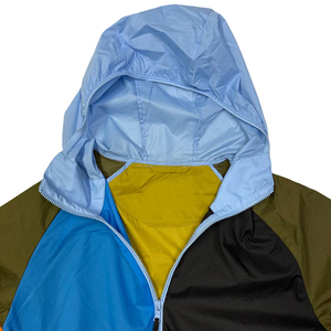 Veste coupe-vent élégante pour homme, bloc de couleur, haute qualité, coupe-vent, automne, grande taille, toile, col montant - Product Image 4