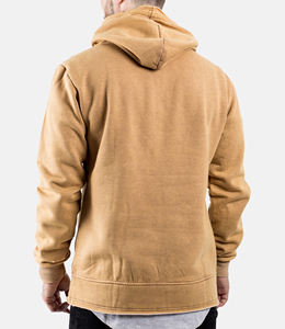 Sudadera con capucha de algodón 500 GSM Heavyweight 100% personalizada con logotipo estampado de color sólido de gran tamaño para hombres para invierno - Product Image 6