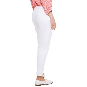 Pantaloni Oxford da donna NYDJ a gamba dritta slim fit, traspiranti, bianchi, a vita media, taglia XL, con tecnica effetto stropicciato - Product Image 2
