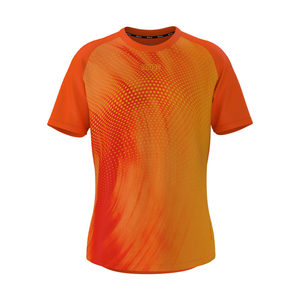 Camiseta de entrenamiento de punto con estampado para hombre - 100% poliéster y algodón jersey naranja - Product Image 3