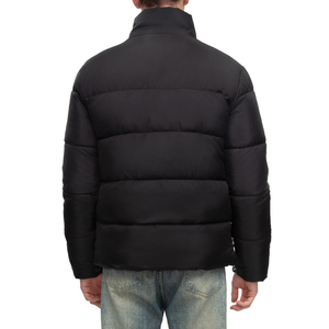 Manufacturer Custom Men's Jackets Winter Waterproof Quilted Puffer Jacket <b>Windbreaker</b> Thick Blue Hooded Front Logo Padded - Product Image 3
