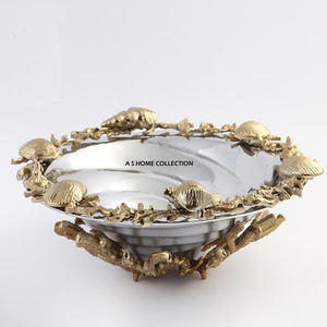 Cuenco de Metal de latón tradicional Idea de regalo hecha a mano Cuencos de lujo para servir Premium Diseño de estatua humana de grado alimenticio - Product Image 3