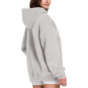 Sudadera con capucha de gran tamaño con lavado ácido para mujer, nueva llegada, Jersey holgado con cordón, sudaderas con capucha para mujer con lavado ácido - Product Image 5