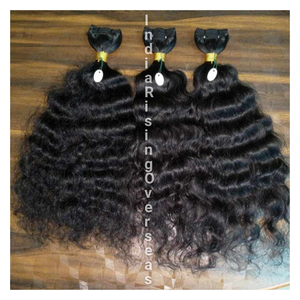 ช่อผมดิบแบบลอนธรรมชาติแบบ100% ผมต่อแบบไม่พันกันช่อผมคนอินเดีย - Product Image 3