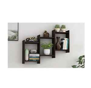 Étagère murale à trois niveaux en bois Art Déco populaire pour plantes et livres par Z F Craft Impex Easter - Product Image 1