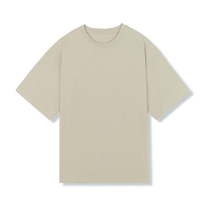 Camisetas Casuales de Cuello Redondo de Lona 100% Algodón de Alta Calidad para Hombre, Transpirables, Lisas, de 260g, Manga Corta, con Logo, al por Mayor - Product Image 4
