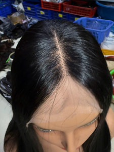 ผมต่อเวียดนามแท้แบบปิดหน้าผากด้วยเชือกผูกสองชั้น สีดำ  แบบตรง  100% เรมี่ สีธรรมชาติ - Product Image 4