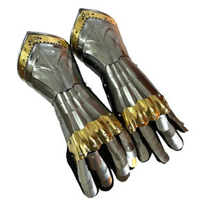 Guantes y guanteletes funcionales de Guerrero estilo Caballero gótico de acero de Guerrero Medieval, guantes de guanteletes para disfraz de Halloween - Product Image 4